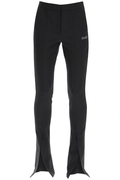 Shop Off-white Corporate Tailored Trousers In Black/white