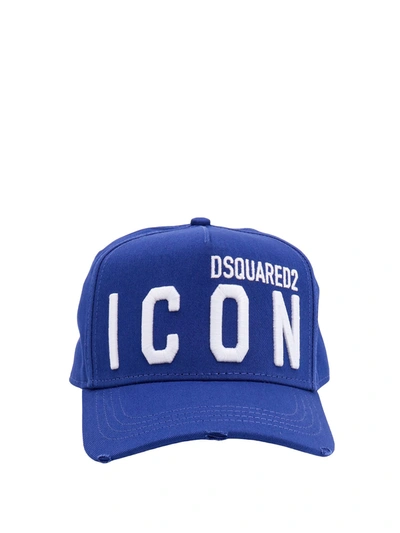 Shop Dsquared2 Logo Baseball Cap In Blue