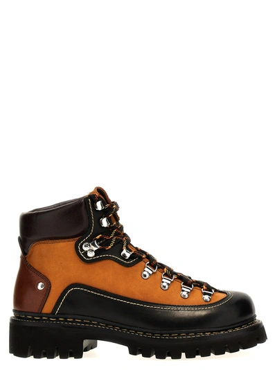 Shop Dsquared2 Canadian Hiking Boots In Brown