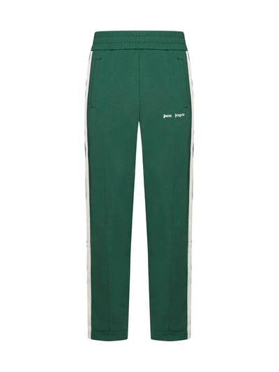 Shop Palm Angels Green Polyester Trousers