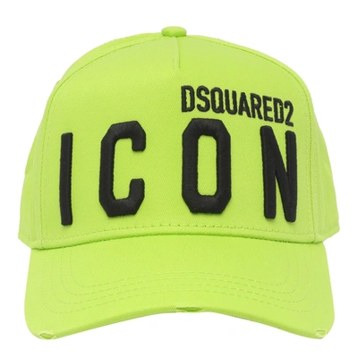 Shop Dsquared2 Be Icon Logo Baseball Cap In Green