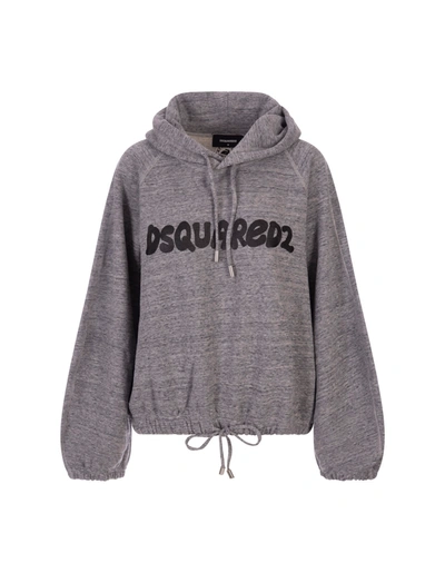 Shop Dsquared2 D2 Onion Hoodie In Grey