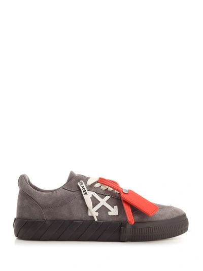 Shop Off-white Grey Vulcanized Low-top Sneakers
