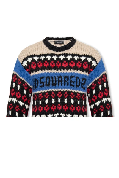 Shop Dsquared2 Wool Sweater In Multicolor