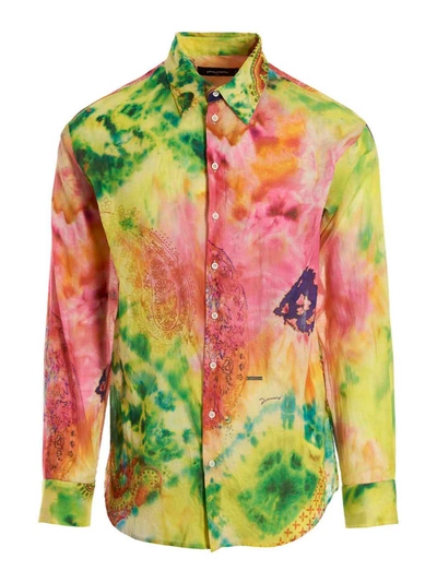 Shop Dsquared2 Dropped Shoulder Shirt In Multicolor