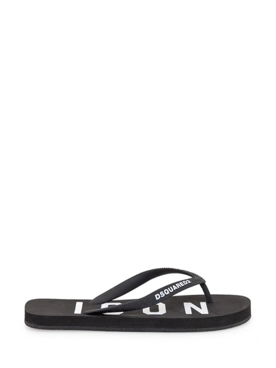 Shop Dsquared2 Sandal In Nero Bianco