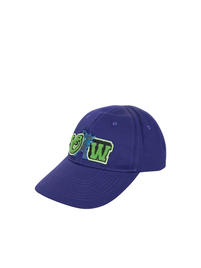 Shop Off-white Varsity Baseball Cap In Purple