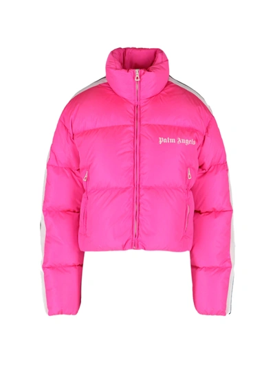 Shop Palm Angels Fuchsia Nylon Down Jacket In Pink