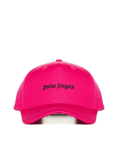 Shop Palm Angels Classic Logo Cap In Pink