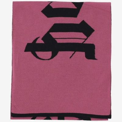 Shop Palm Angels Scarf With Logo In Pink