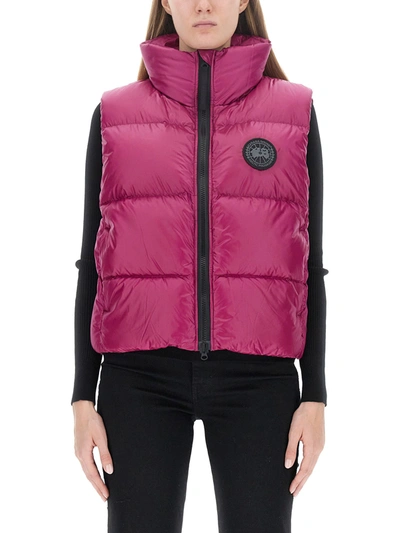 Shop Canada Goose Down Vest With Logo In Red