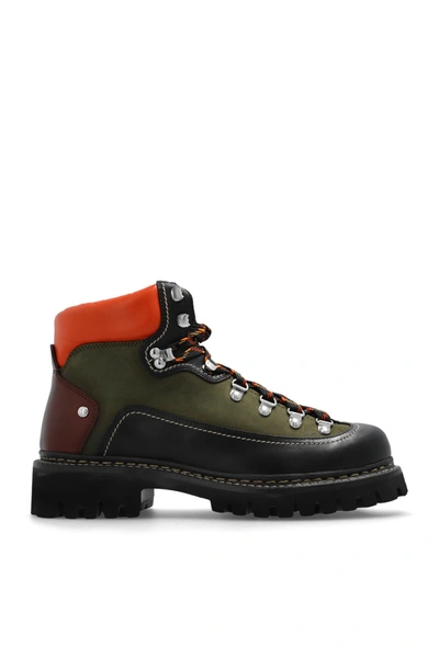 Shop Dsquared2 Lace-up Hiking Boots In Verde