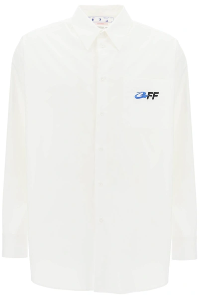 Shop Off-white Shirt With Logo In White Black (white)