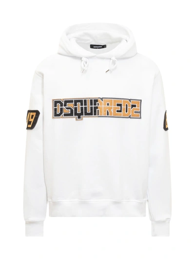 Shop Dsquared2 D2 Cool Hoodie In White