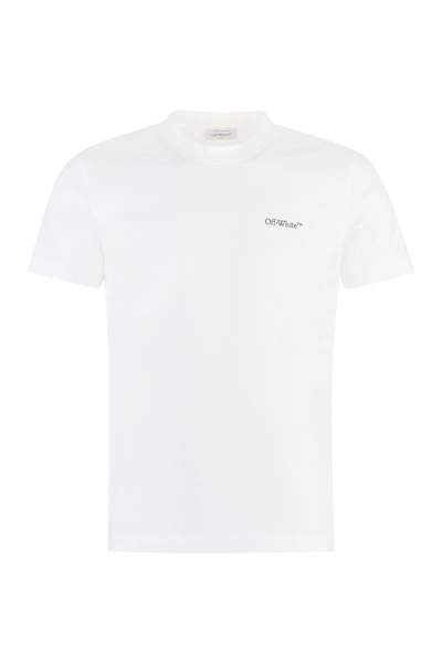 Shop Off-white Cotton Crew-neck T-shirt
