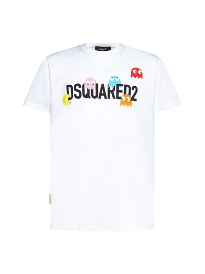 Shop Dsquared2 Pac-man Cigarette T-shirt In White