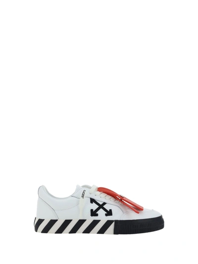 Shop Off-white Low Vulcanized Sneakers In White Blac