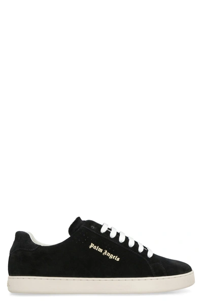 Shop Palm Angels Palm 1 Full Suede Low-top Sneakers In Black