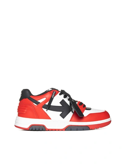Shop Off-white White, Red And Black Out Of Office Sneakers