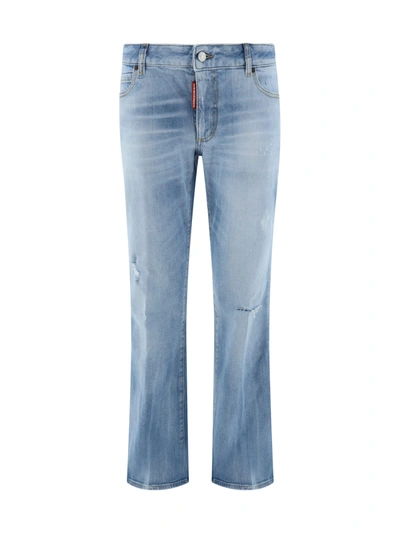 Shop Dsquared2 Flared Leg Buttoned Jeans In 470