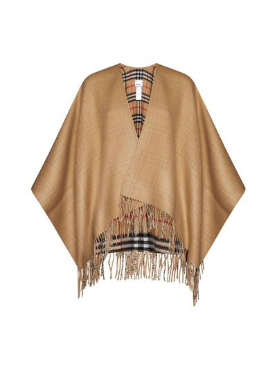 Shop Burberry Cape In Archive Beige
