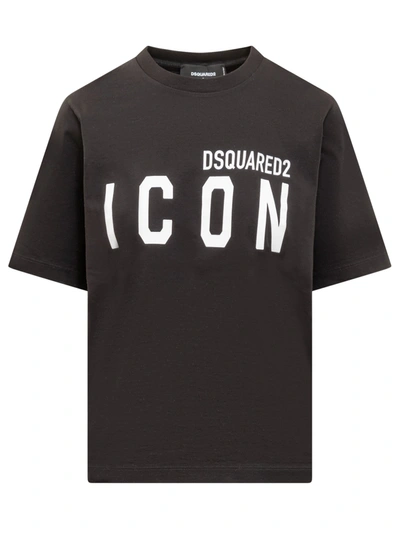 Shop Dsquared2 Icon Forever Easy T-shirt In Black-white