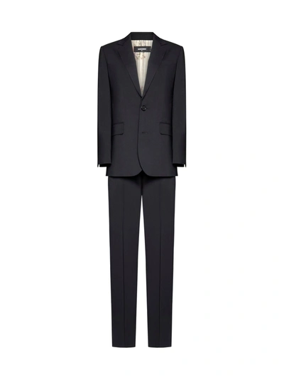 Shop Dsquared2 Suit  In Wool Canvas In Black