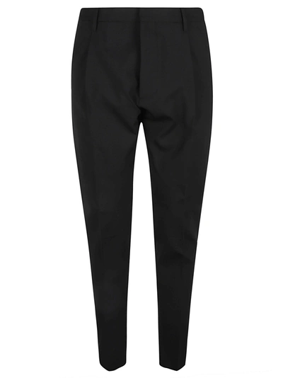 Shop Dsquared2 Logo Patch Slim-cut Cropped Trousers In Black