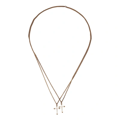 Shop Dsquared2 Jesus Necklace In Gold