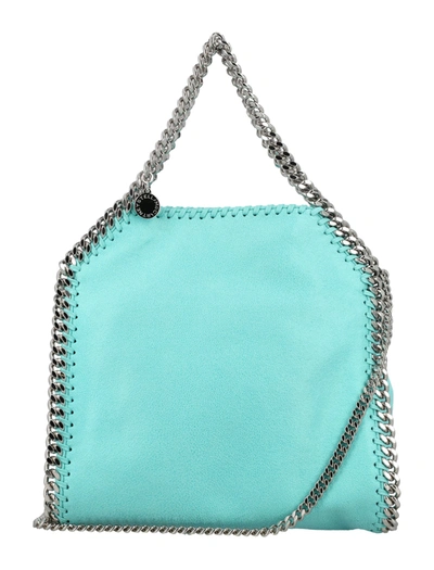 Shop Stella Mccartney Falabella Mini Tote Bag In Light Blue