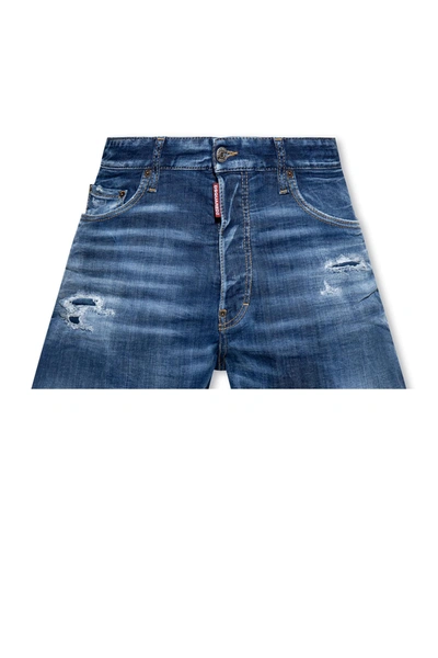 Shop Dsquared2 Denim Shorts In Navy Blue (blue)