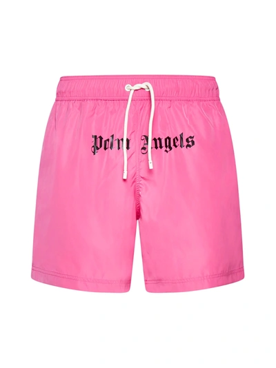 Shop Palm Angels Swimsuit In Pink