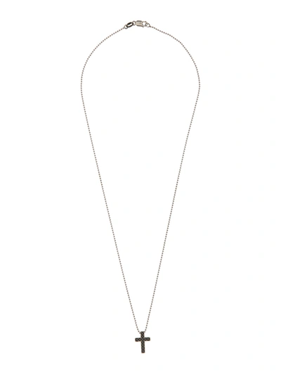 Shop Dsquared2 Necklace With Pendant In Ruthenium