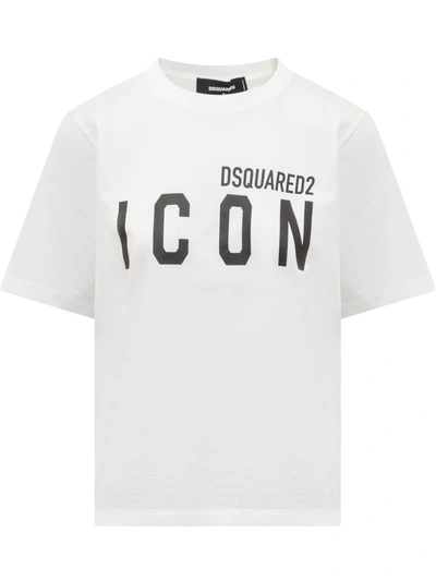 Shop Dsquared2 Icon Forever Easy T-shirt In White-black