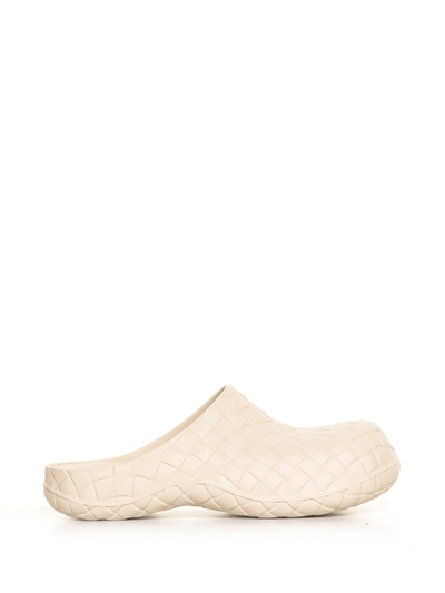 Shop Bottega Veneta Rubber Slippers In White