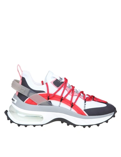Shop Dsquared2 Sneakers  In Nylon In White/grey