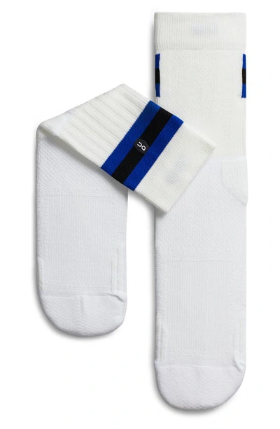 Shop On Tennis Crew Socks In White/ Indigo