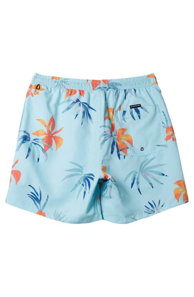 Shop Quiksilver Kids' Everyday Mix Volley Swim Trunks In Limpet Shell