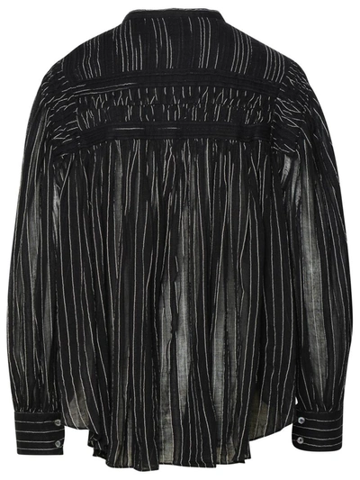 Shop Isabel Marant Étoile 'plalia' Black Cotton Shirt