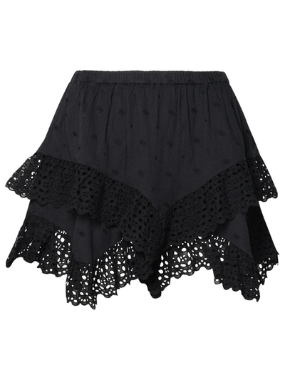 Shop Isabel Marant Étoile 'sukira' Black Organic Cotton Miniskirt