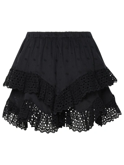 Shop Isabel Marant Étoile 'sukira' Black Organic Cotton Miniskirt