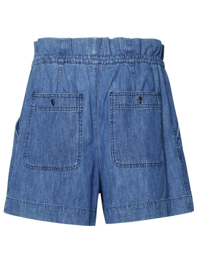 Shop Isabel Marant Étoile 'ipolyte' Blue Cotton Shorts