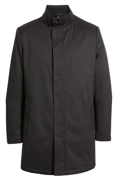 Shop Hart Schaffner Marx Bryce Technical All Weather Water Resistant Coat In Charcoal