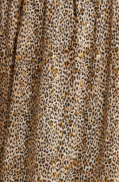 Shop Vince Camuto Leopard Print Ruffle Hem Long Sleeve Dress In Foxtrot