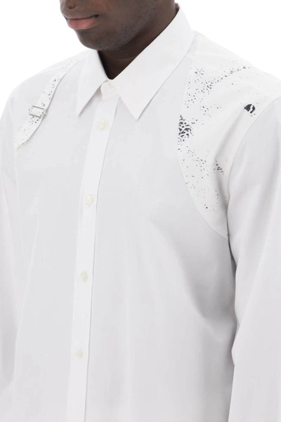 Shop Alexander Mcqueen Printed Harness Shirt In White