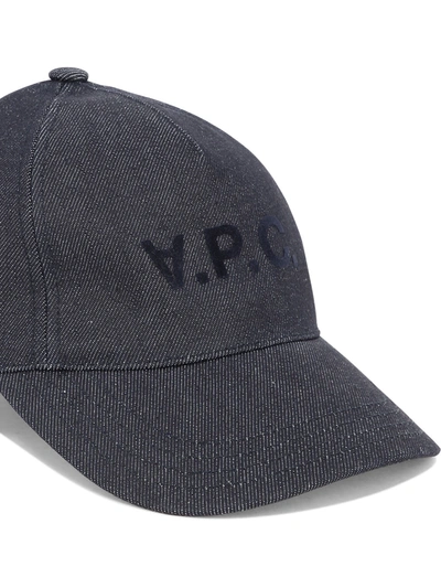 Apc A.p.c. Blue Cotton Blend Hats