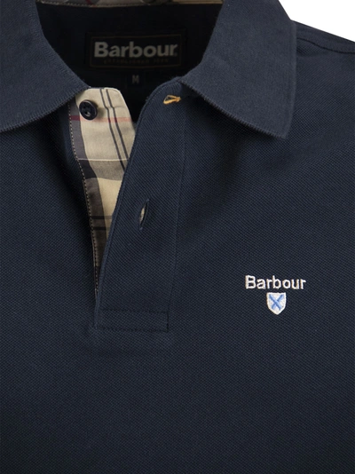 Shop Barbour Tartan Pique Polo Shirt