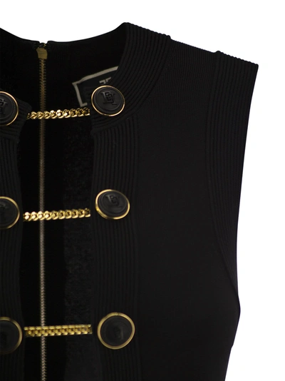 Shop Elisabetta Franchi Viscose Midi Dress With Twin Buttons