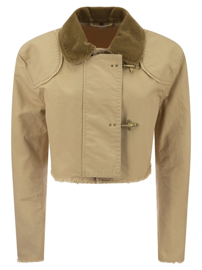 Fay Beige Cropped Jacket