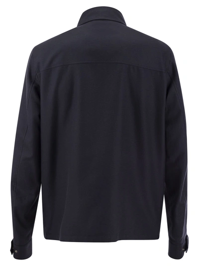 Shop Herno Rain Cotton Cashmere Shirt